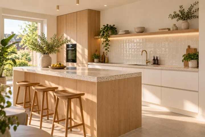 Lichte keuken met kookeiland